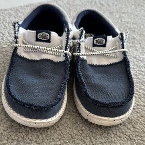 Hey Dude Kids' Moccasins in Navy and White
